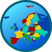Europe map app icon - Educational category