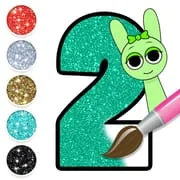 Glitter Number & ABC Coloring icon