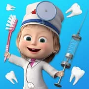 Masha and the Bear: Dentist app icon - Role Playing category