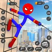 Stick Rope Hero Superhero Game app icon - Role Playing category