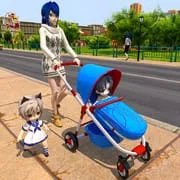 Pregnant Mom Twins Life Sim 3D app icon - Role Playing category