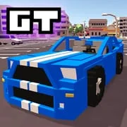 Blocky Car Racer - racing game app icon - Racing category