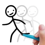 Stickman: draw animation maker app icon - Art & Design category