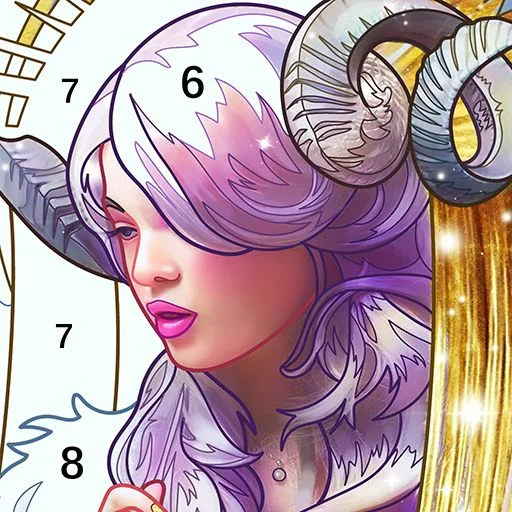 Paint by number - Relax app icon - Board category