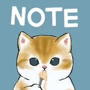 Notepad Cute Cats by mofusand app icon - Personalization category