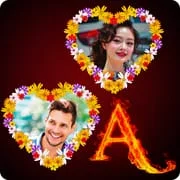 Fire Text Photo Frames App app icon - Photography category