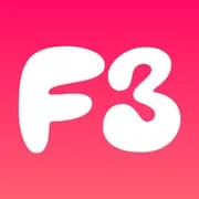 F3: Dating, Meet, Chat app icon - Social category