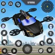Flying Car Robot Shooting Game app icon - Strategy category