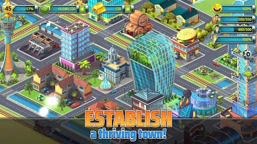 Town Building Games: Tropic Ci Screenshot 2