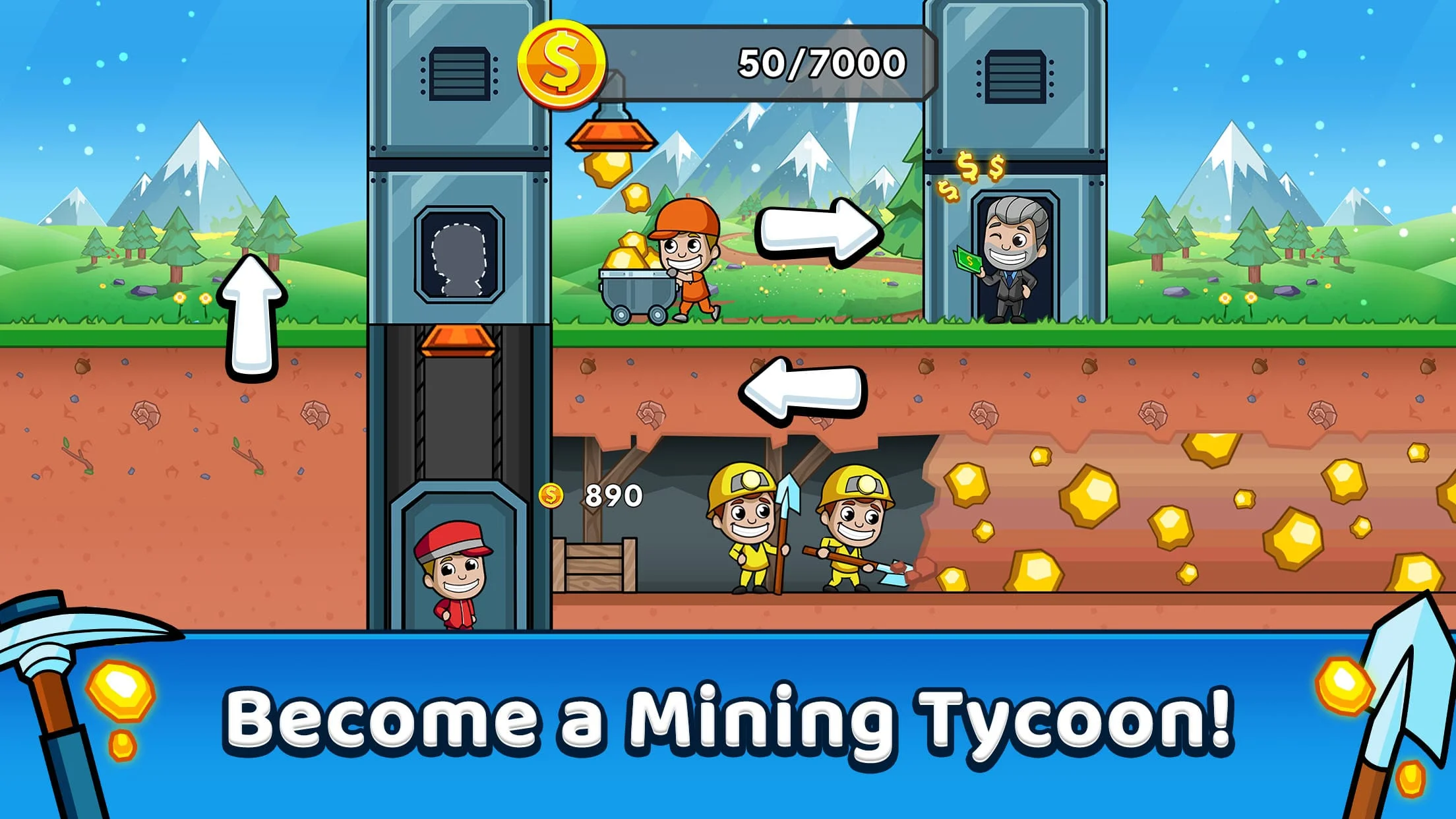 Idle Miner Tycoon: Gold & Cash Screenshot 1