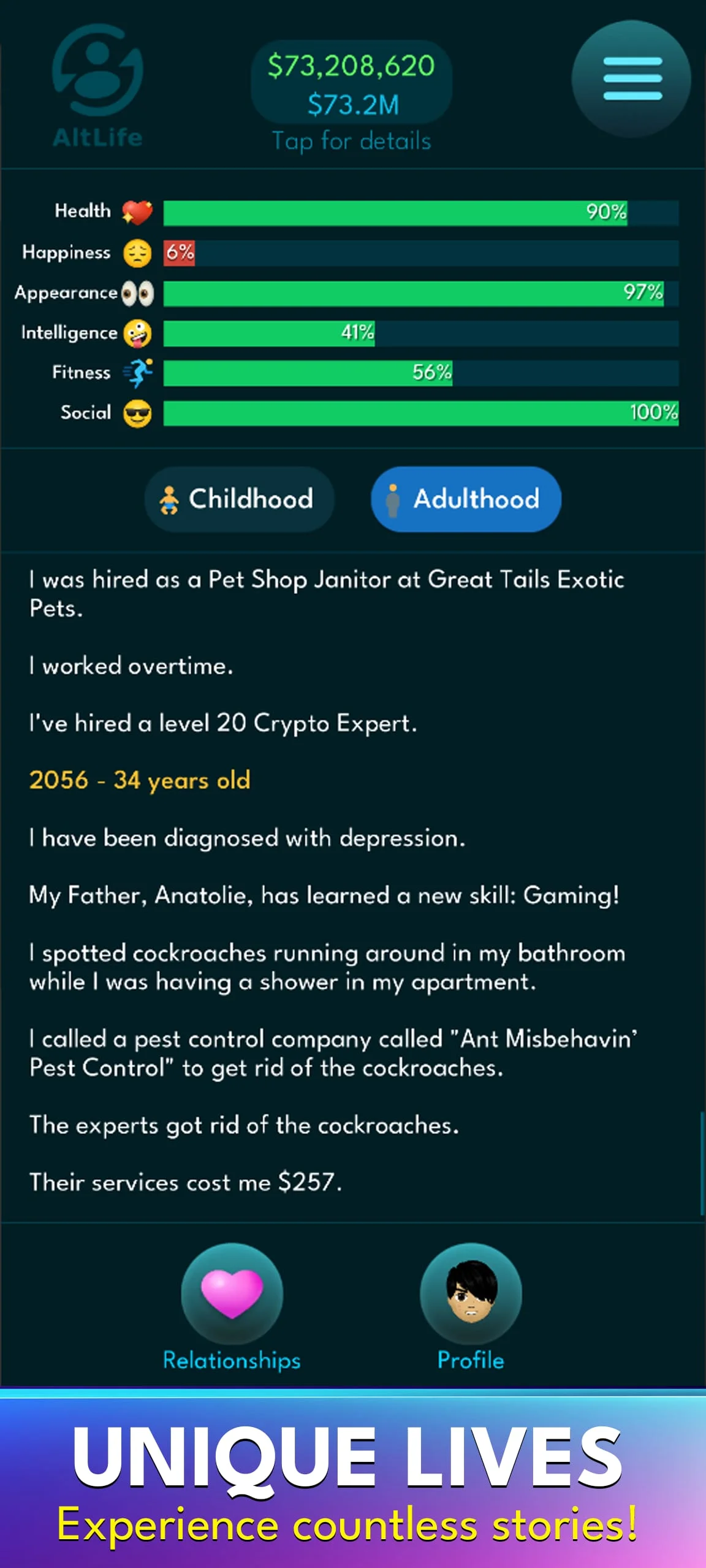 AltLife - Life Simulator Screenshot 1