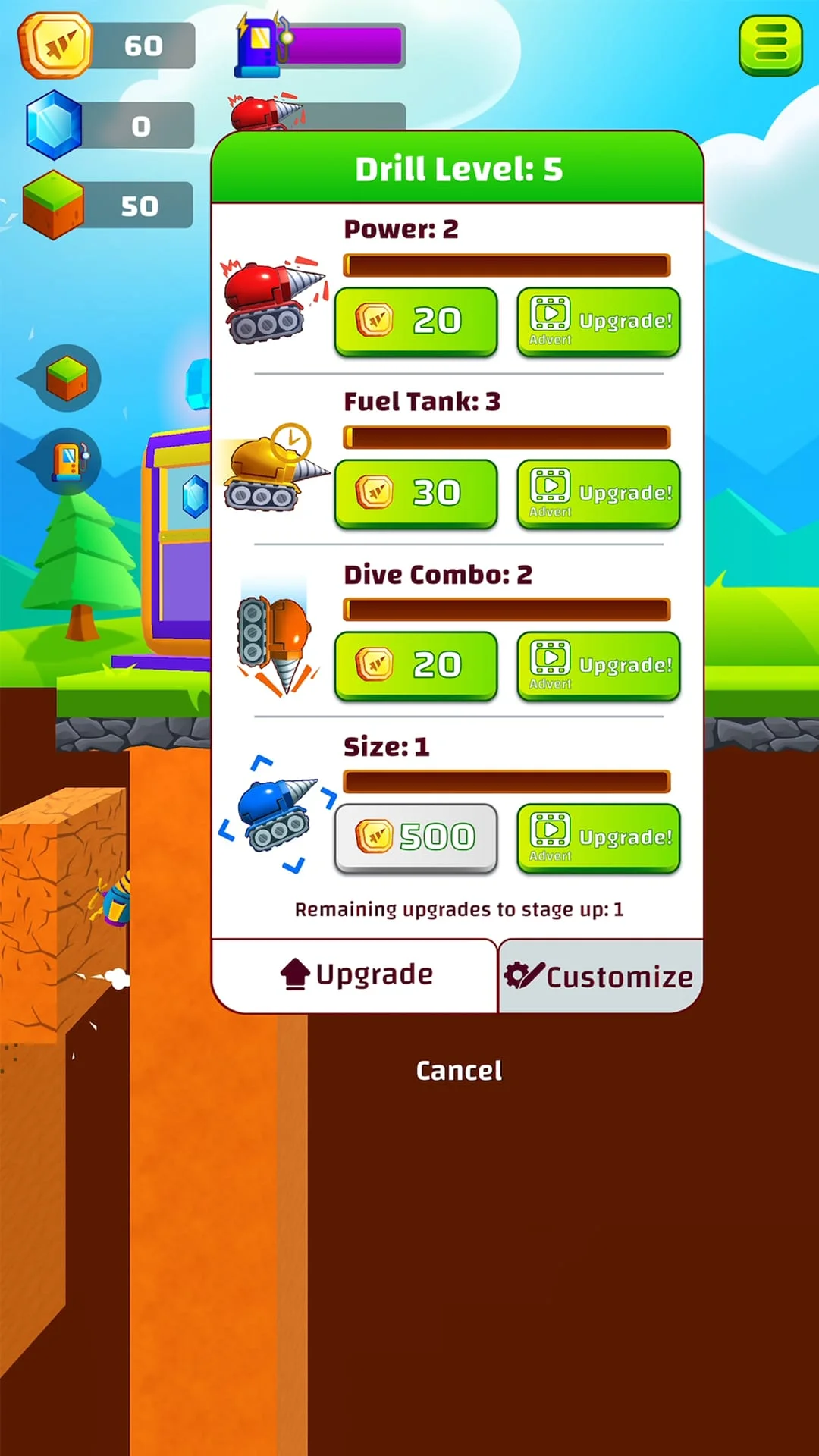Ground Digger: Lava Hole Drill Screenshot 3