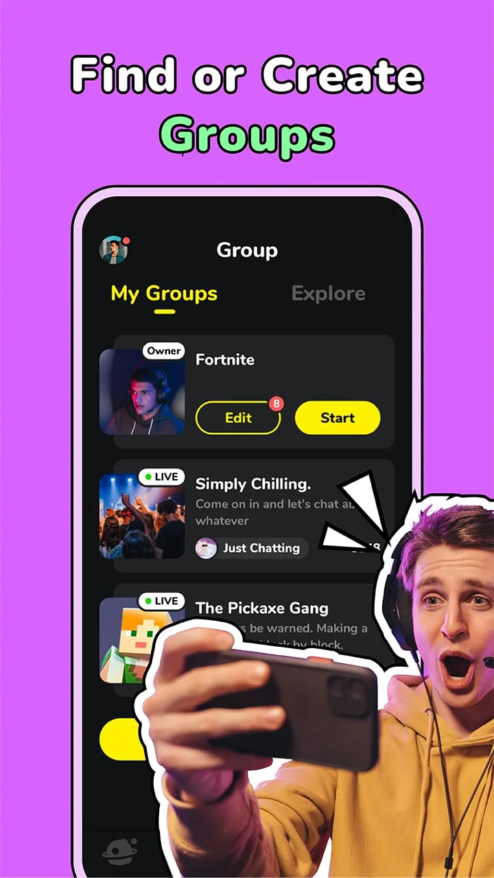 CastChat - Match & Voice Chat Screenshot 4