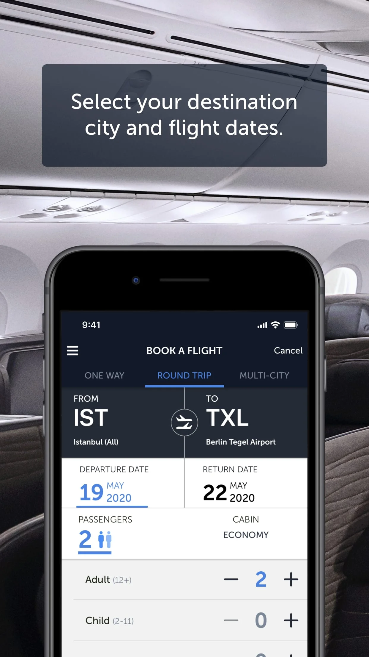 Turkish Airlines Flight Ticket Screenshot 1