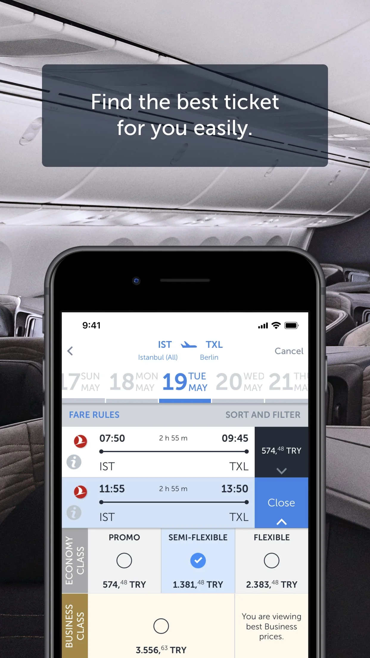 Turkish Airlines Flight Ticket Screenshot 2