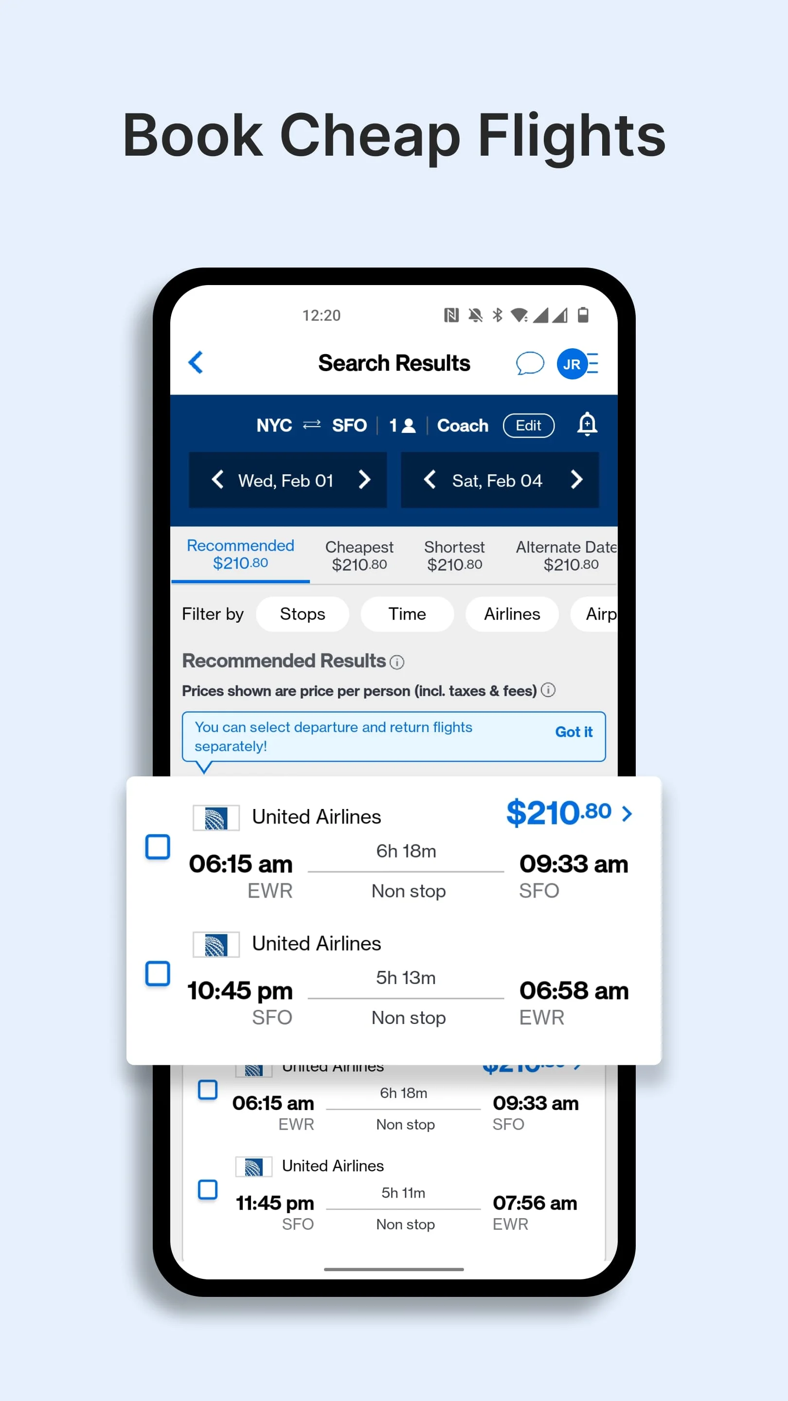 CheapOair: Cheap Flight Deals Screenshot 1