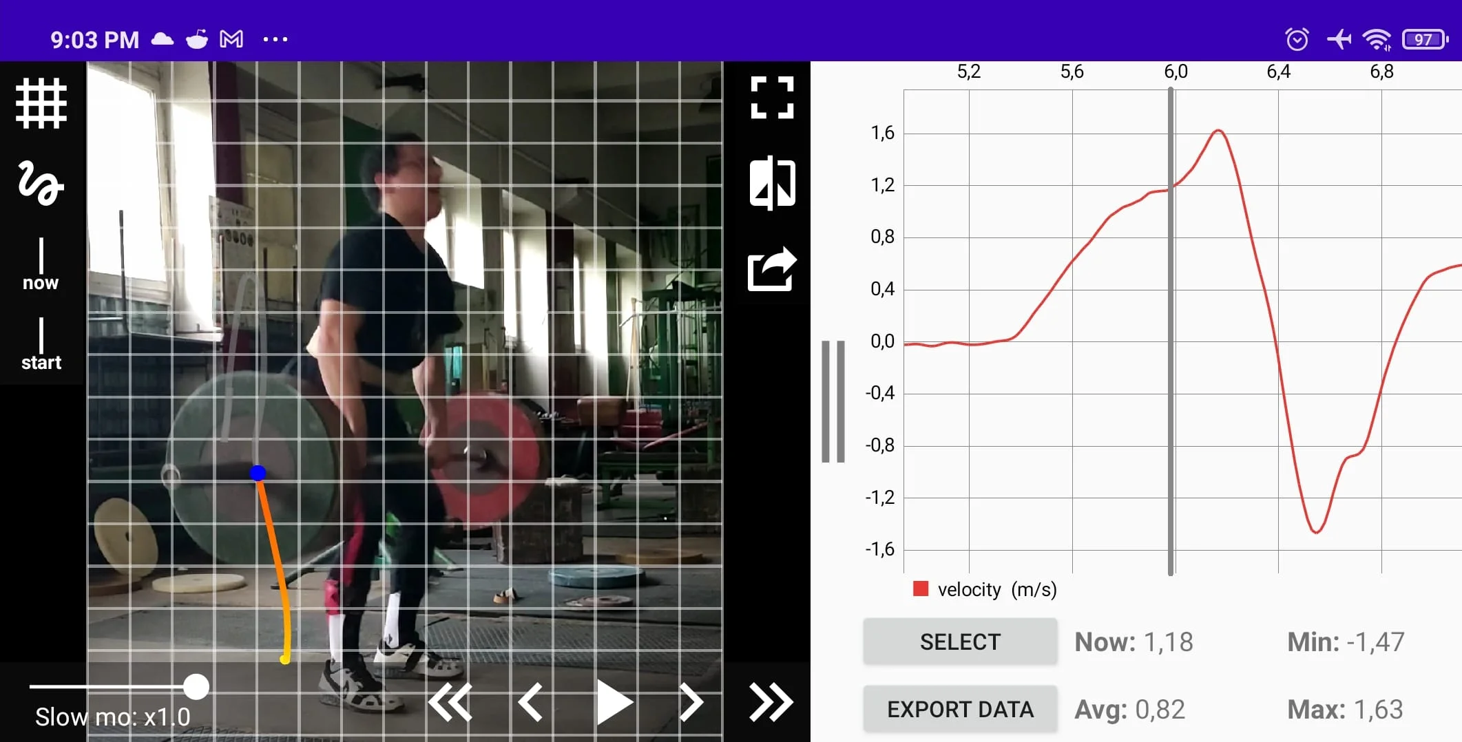 WL Analysis - bar path tracker Screenshot 2