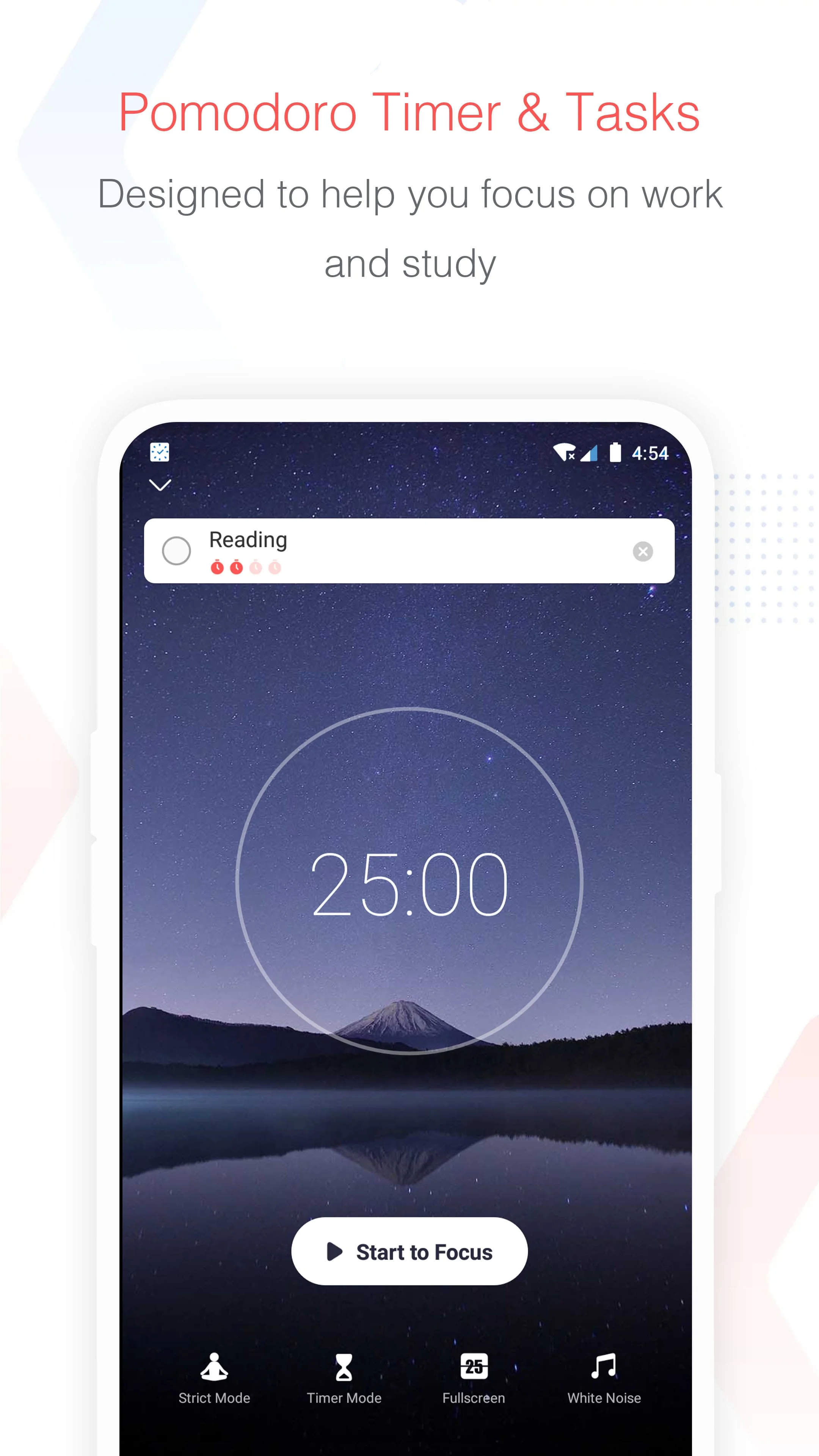 Focus To-Do: Pomodoro & Tasks Screenshot 1