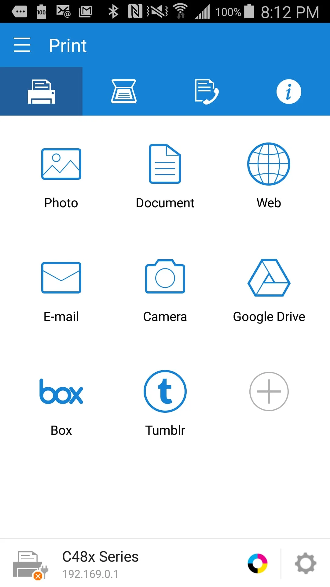Samsung Mobile Print Screenshot 1