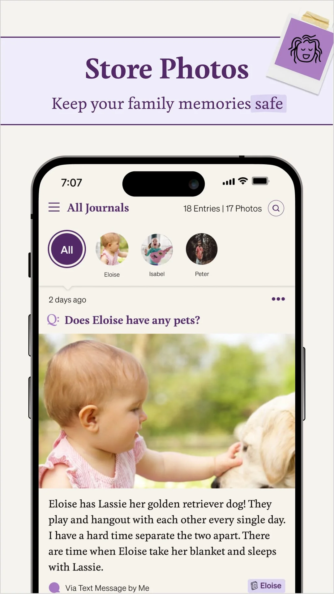 Qeepsake: Family & Baby Book Screenshot 3