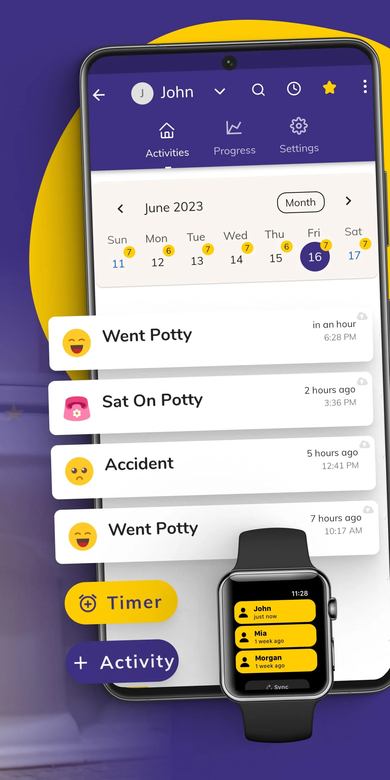 Potty Whiz: Potty Training Log Screenshot 2