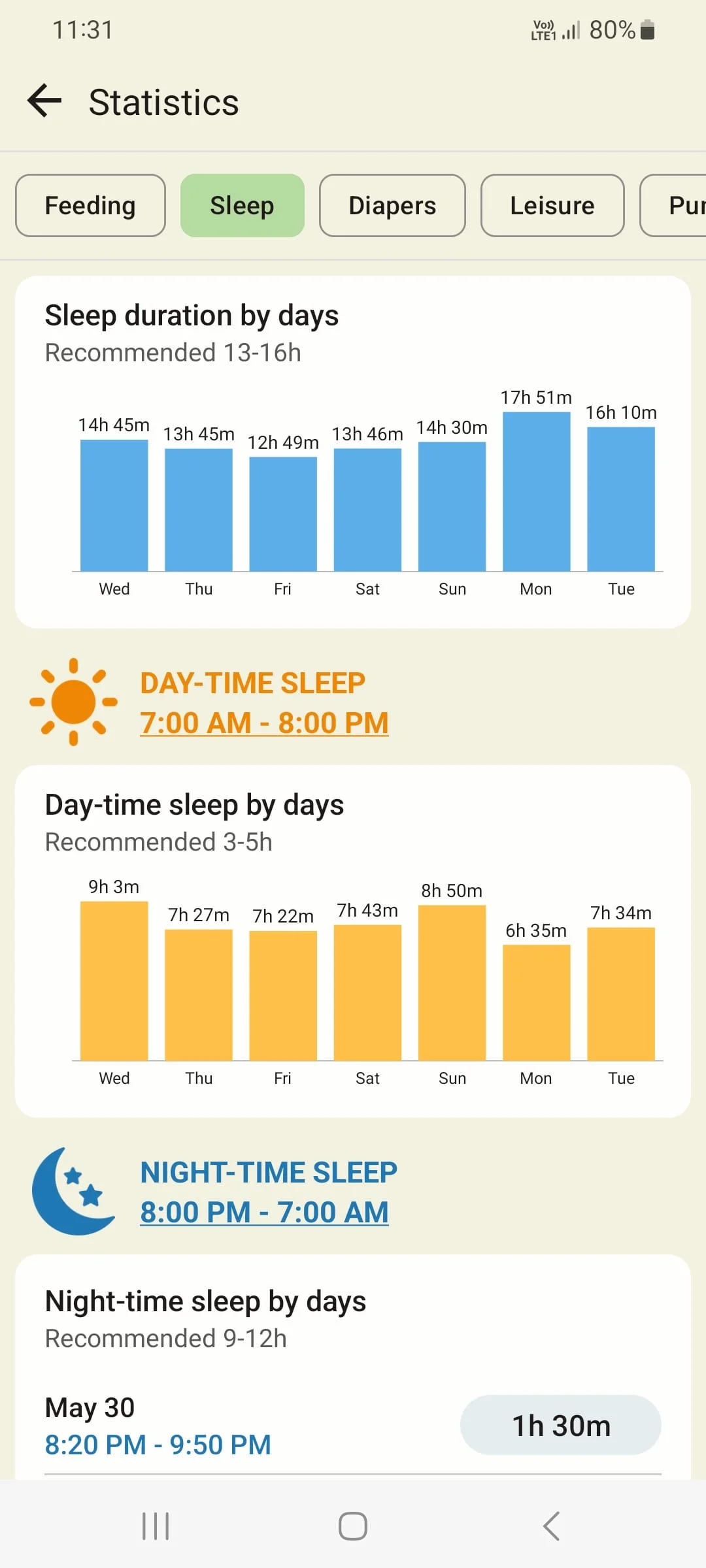 Baby tracker - feeding, sleep Screenshot 3