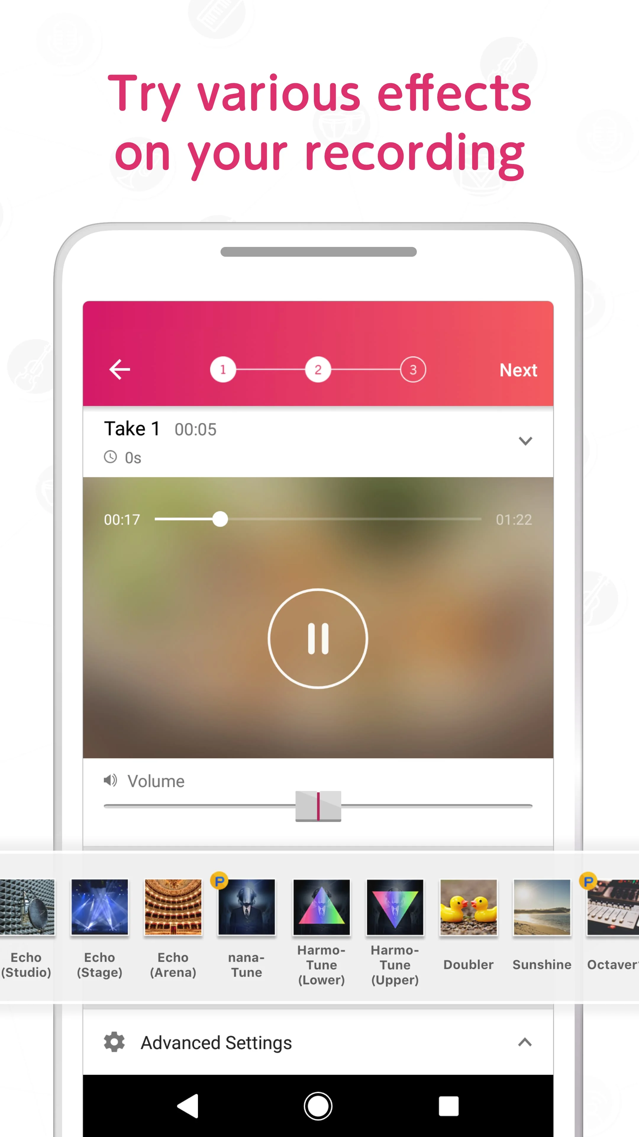 Record your music, sing - nana Screenshot 2