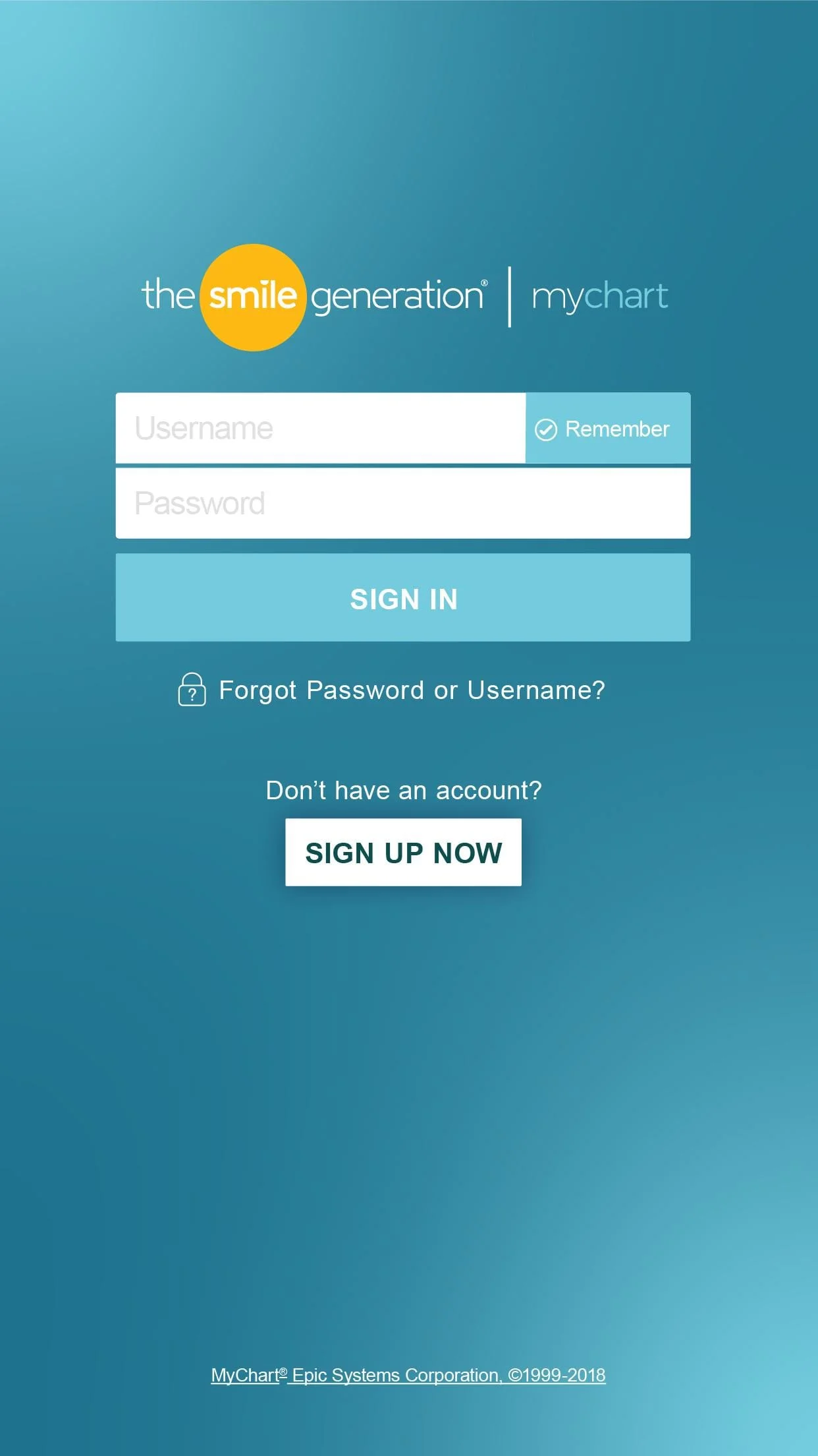 Smile Generation MyChart Screenshot 2