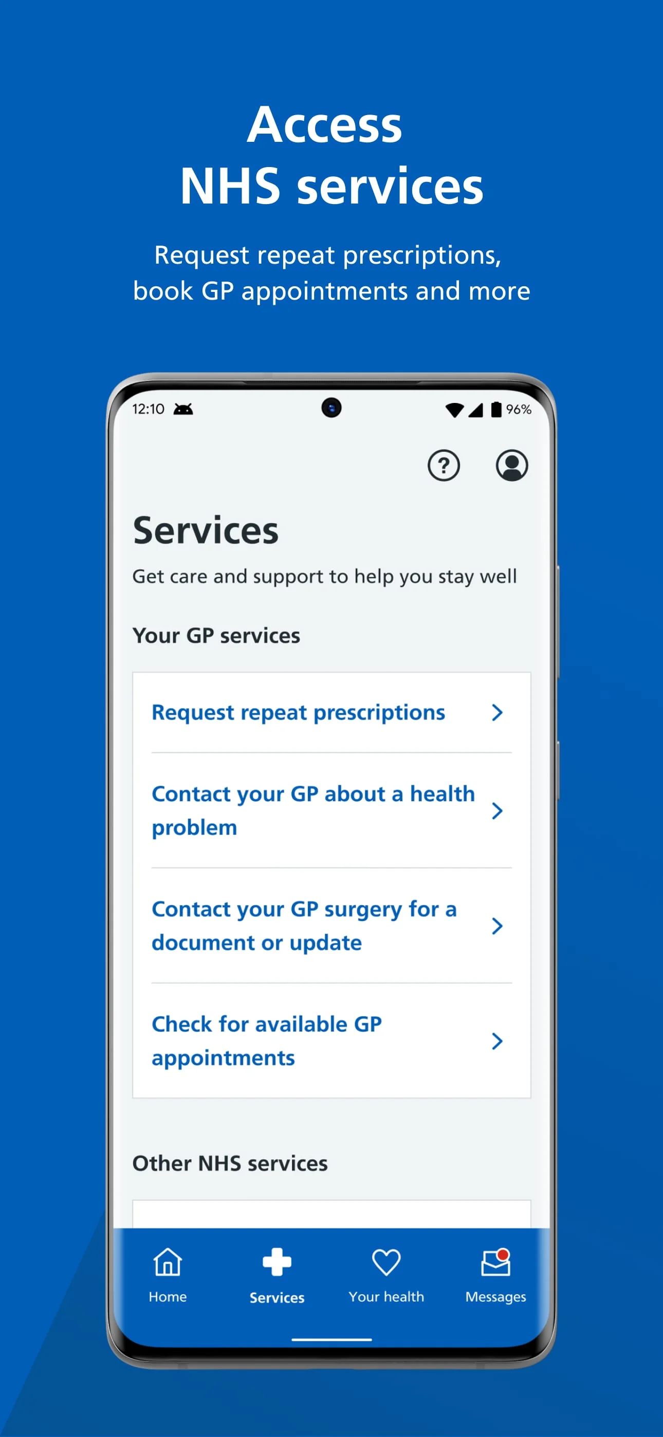 NHS App Screenshot 3