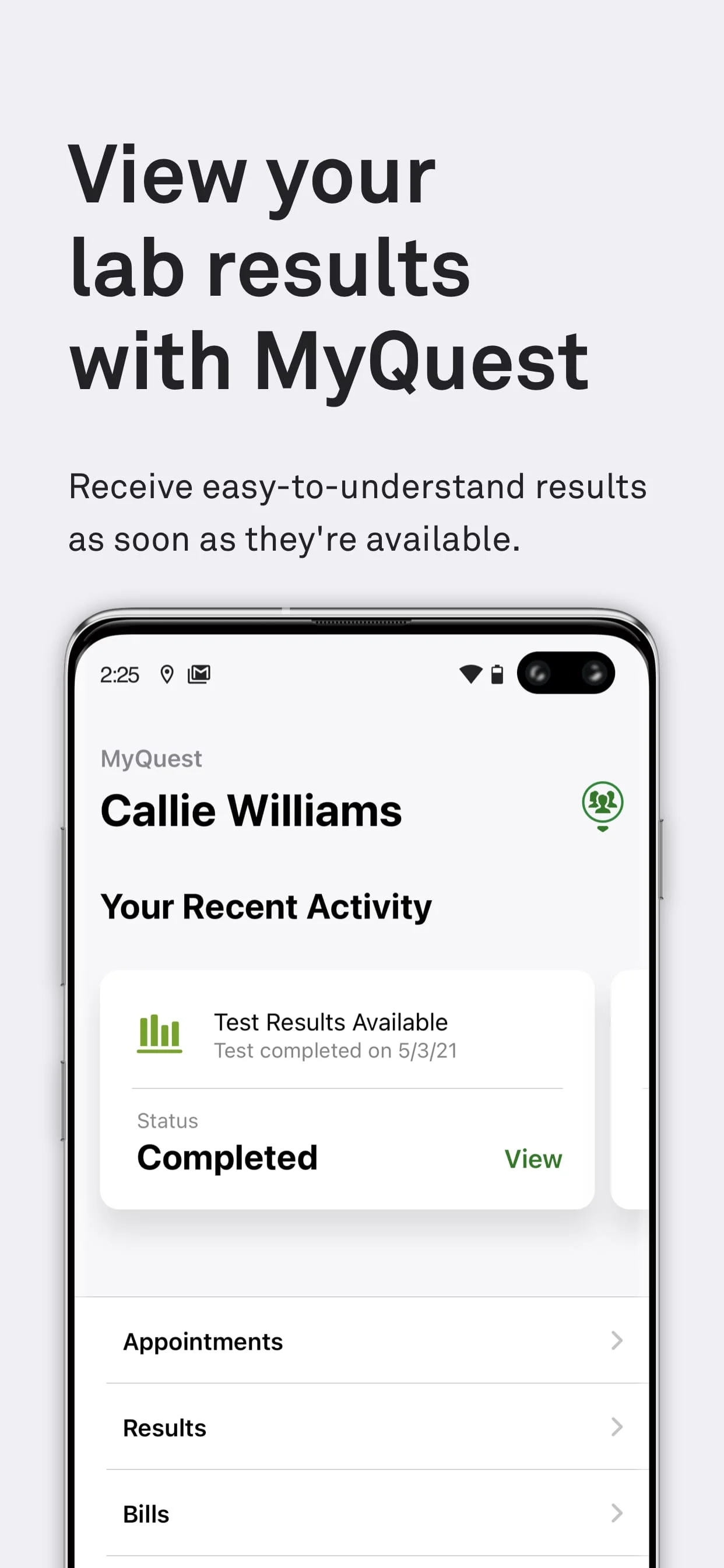 MyQuest for Patients Screenshot 2