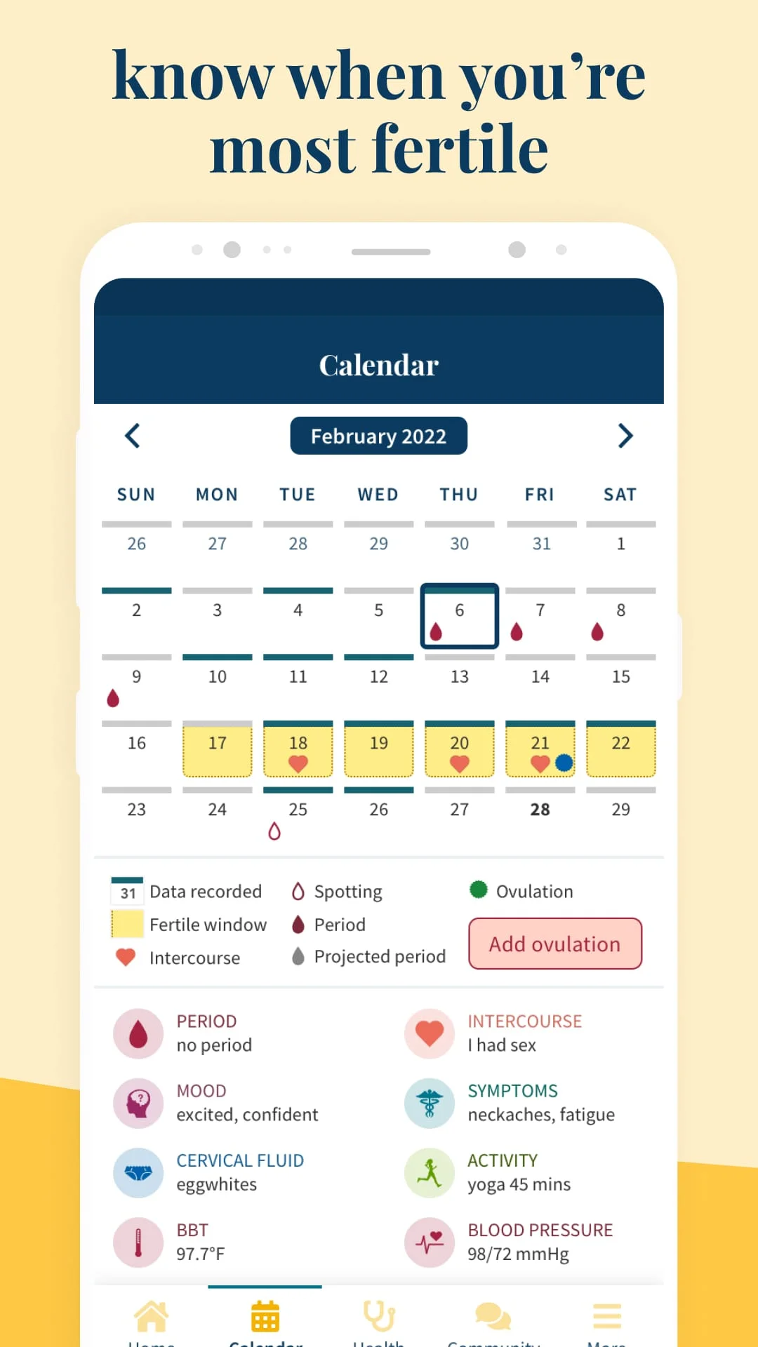 Ovia: Fertility, Cycle, Health Screenshot 3