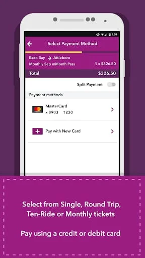 MBTA mTicket Screenshot 3