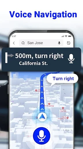 GPS Voice Navigation: Live Map Screenshot 2