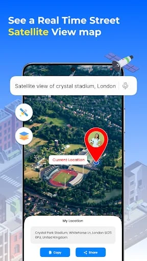 GPS Satellite Earth Map View Screenshot 2