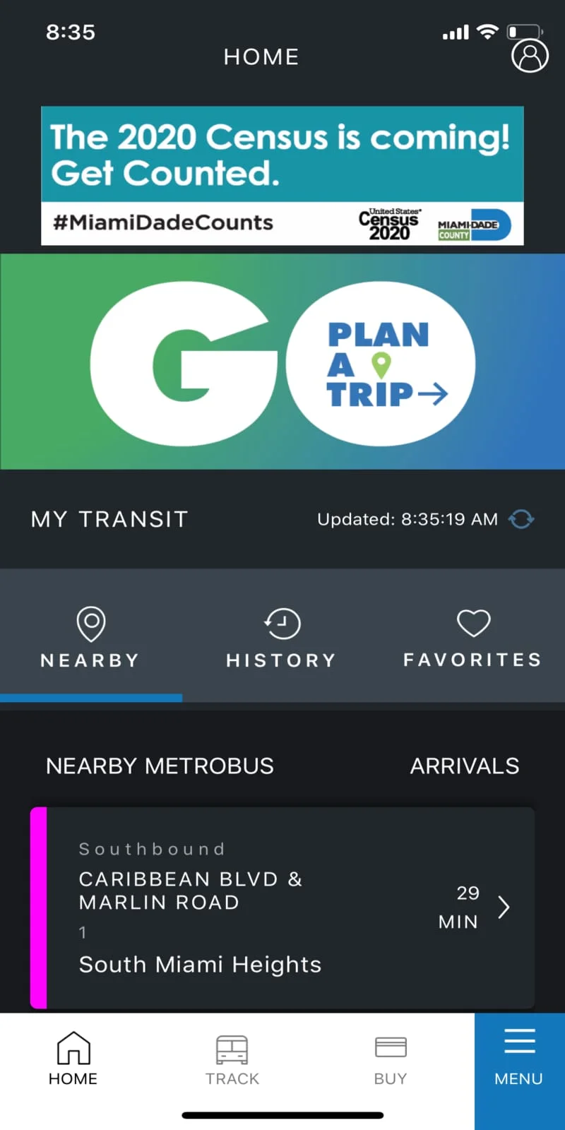 GO Miami-Dade Transit Screenshot 1