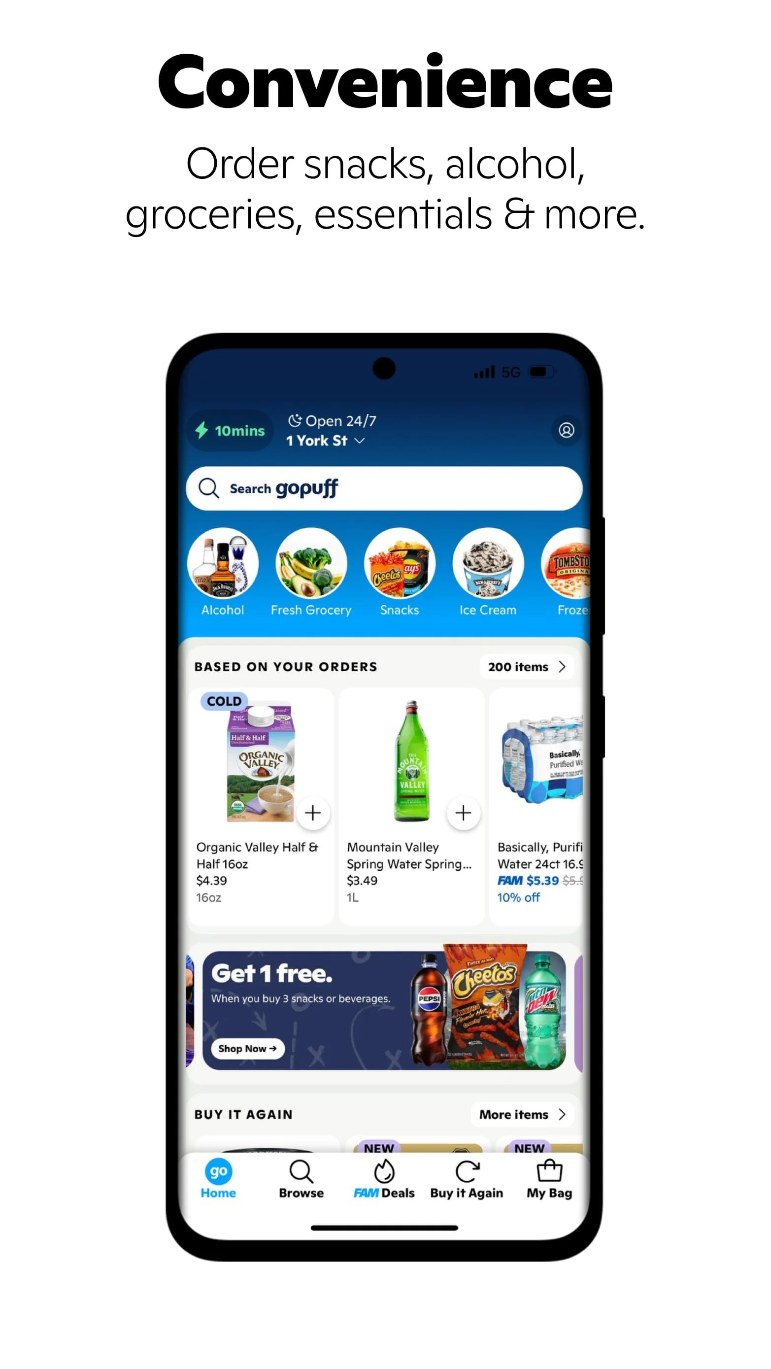 Gopuff—Alcohol & Food Delivery Screenshot 2