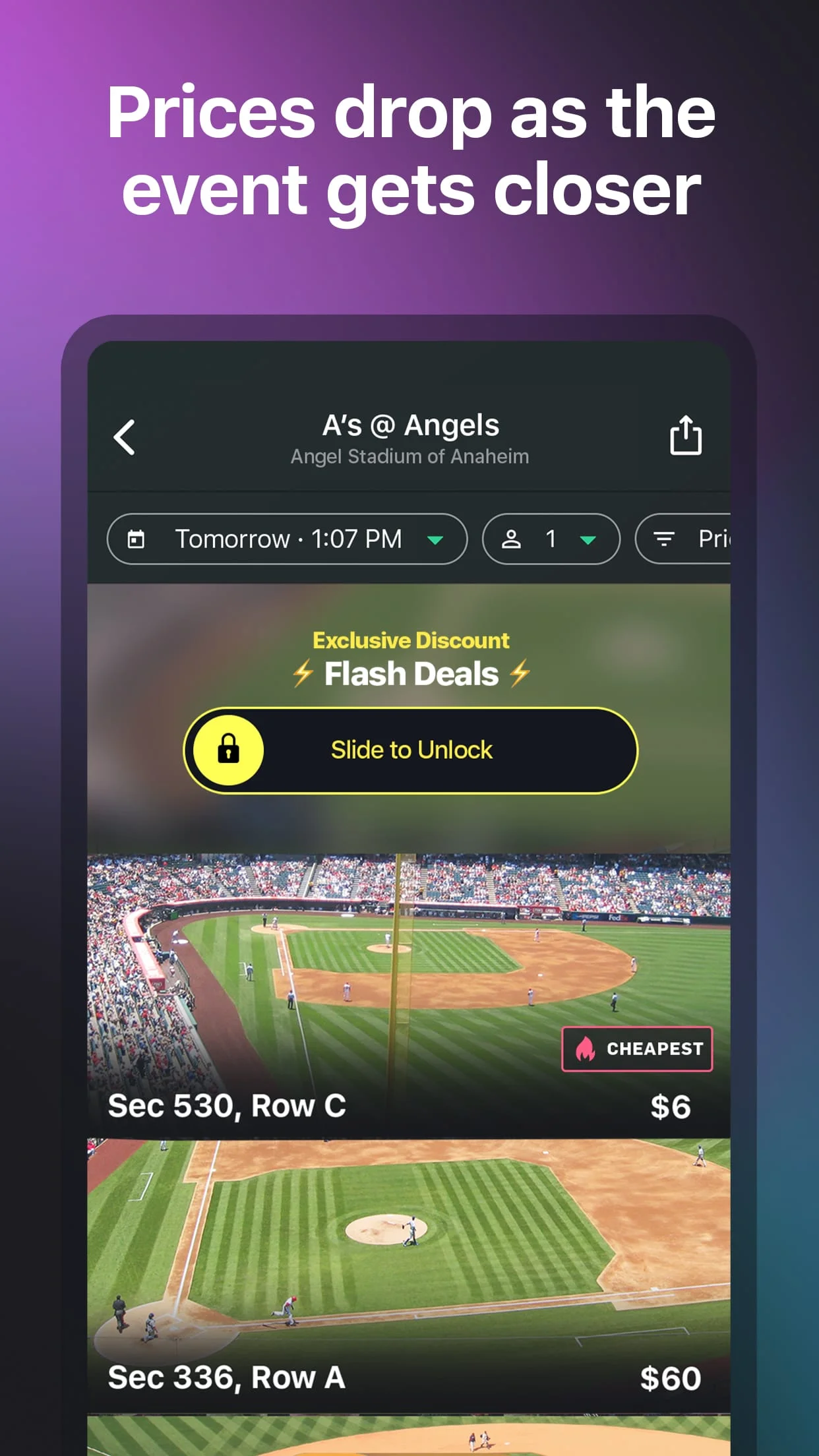 Gametime - Last Minute Tickets Screenshot 2