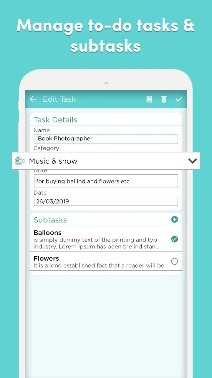Event Planner - Guests, Todo Screenshot 2