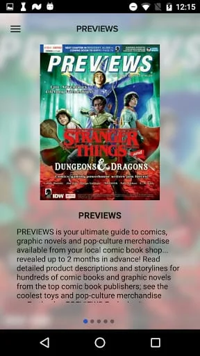 PREVIEWS Publications Screenshot 1