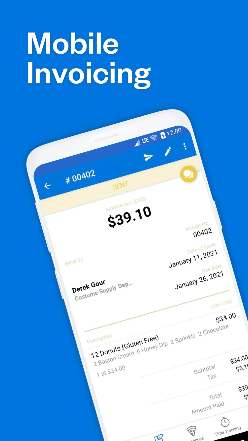 FreshBooks Invoicing App Screenshot 2