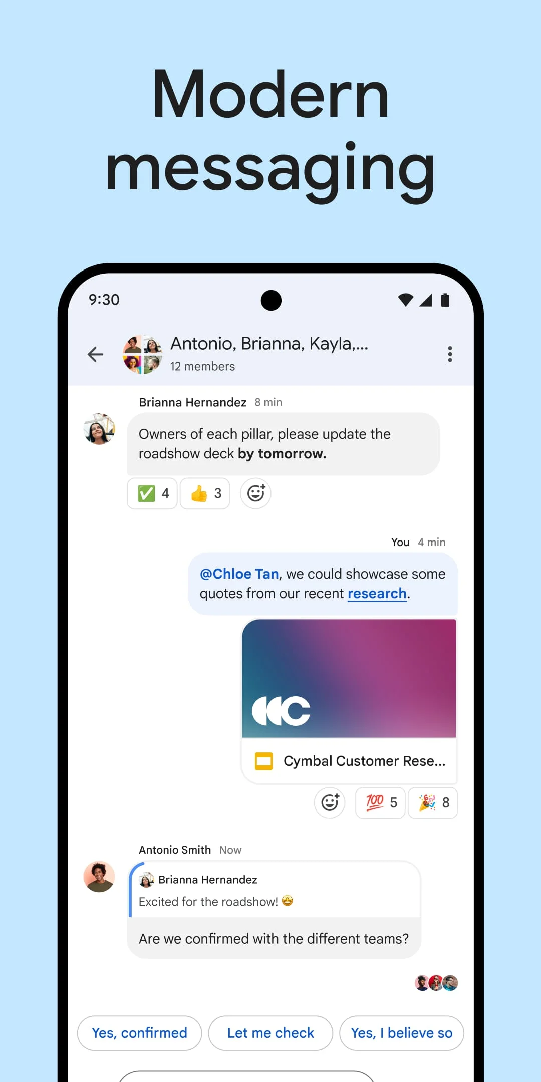 Google Chat Screenshot 1