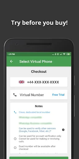 Wabi - Virtual Phone Number Screenshot 1