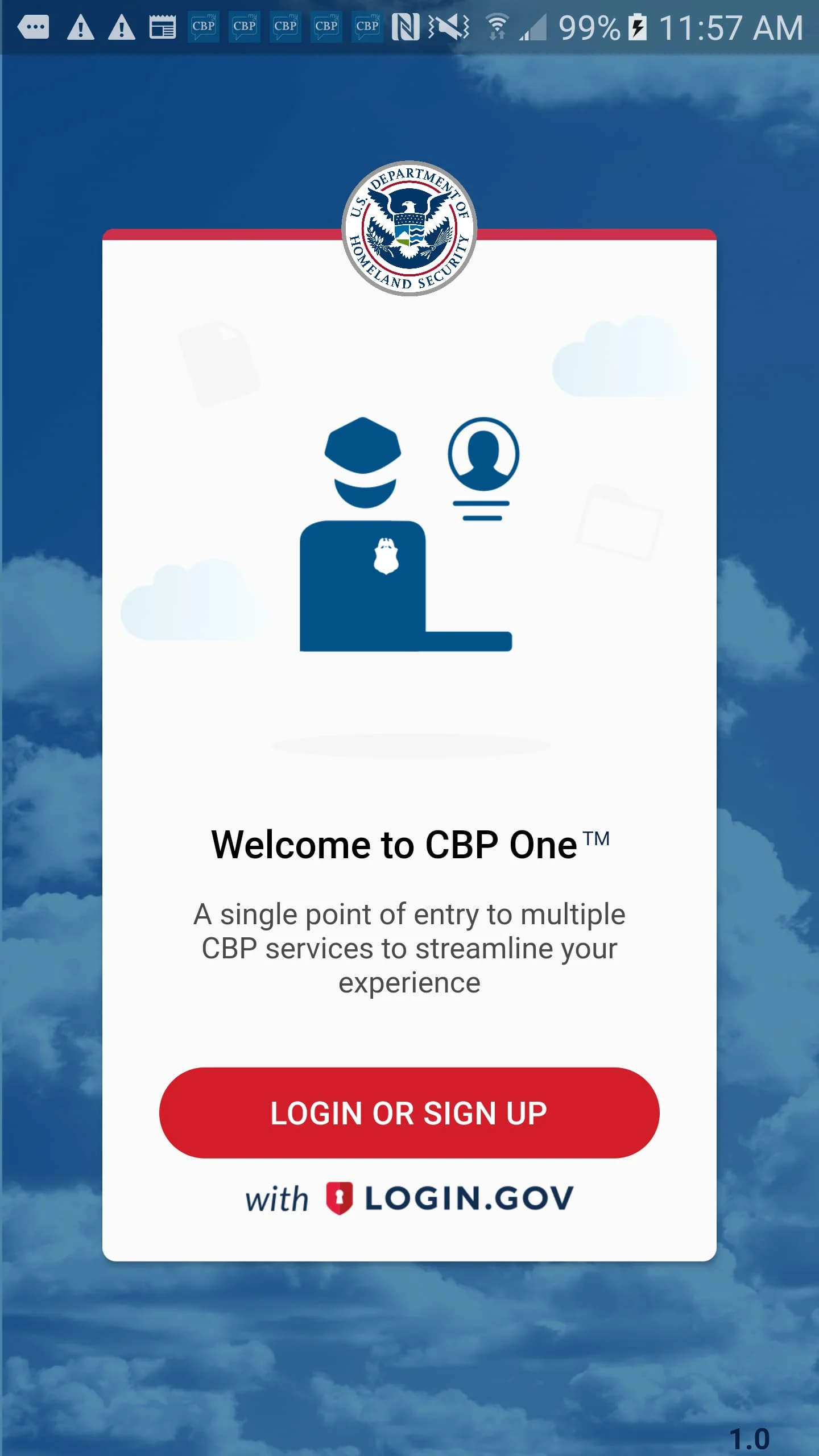CBP One Screenshot 1