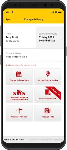 DHL Express Mobile Screenshot 3