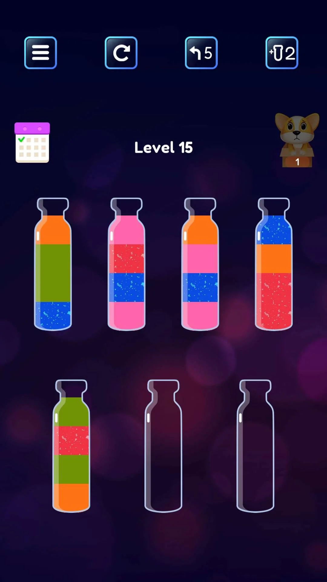 Soda Sort: Water Color Puzzle Screenshot 3