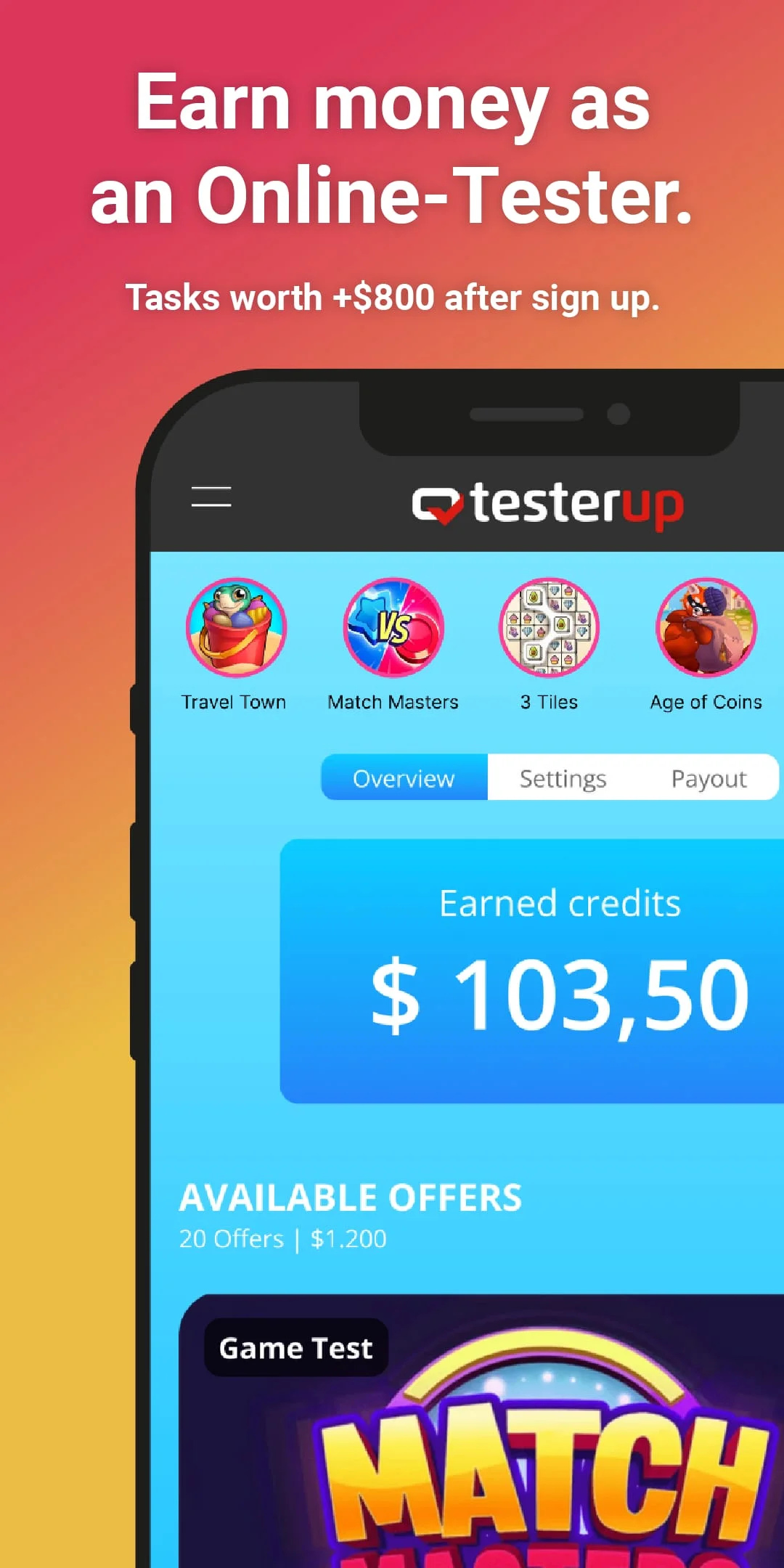 testerup - earn money Screenshot 1