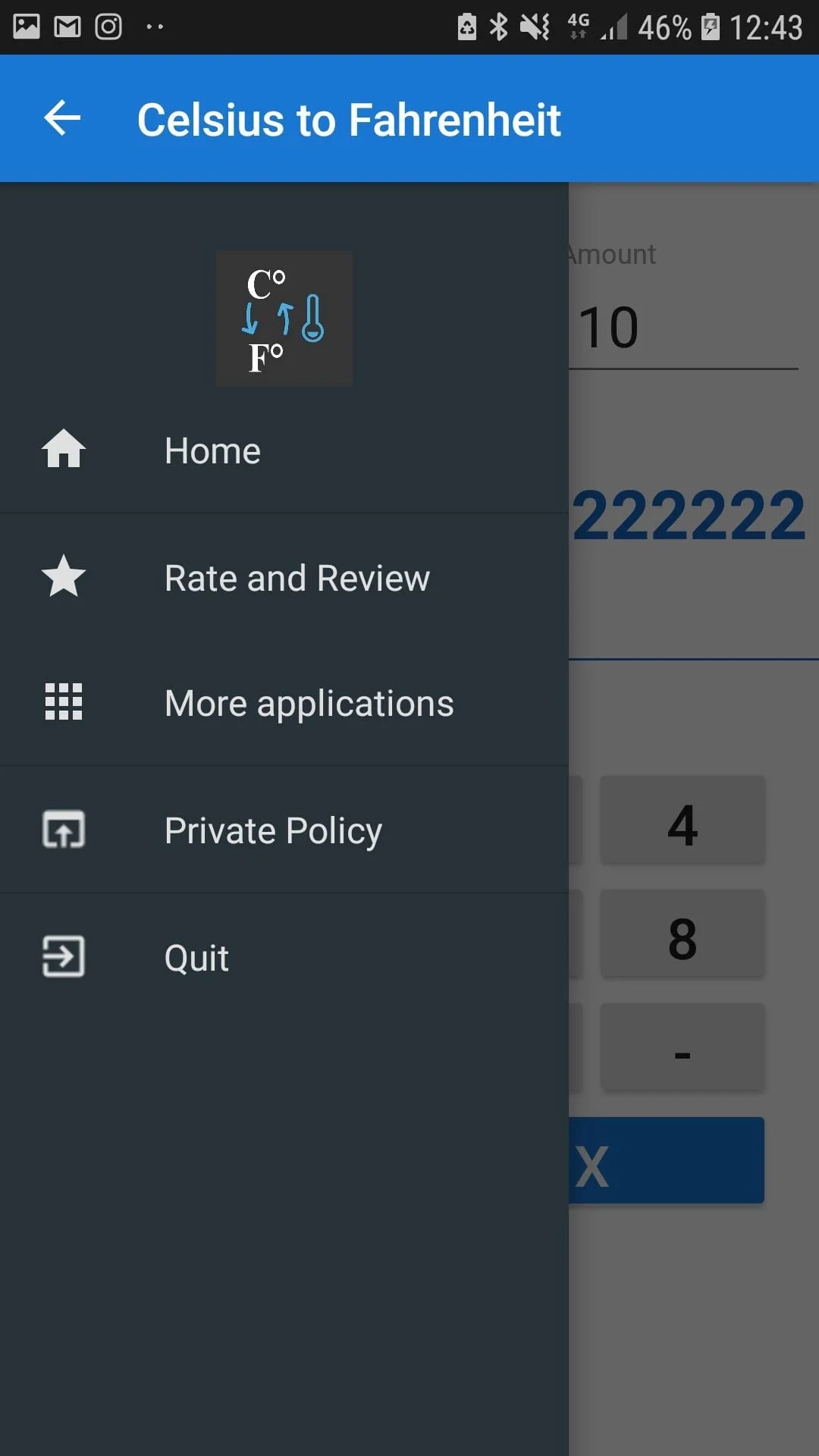 Celsius to Fahrenheit Convert Screenshot 3
