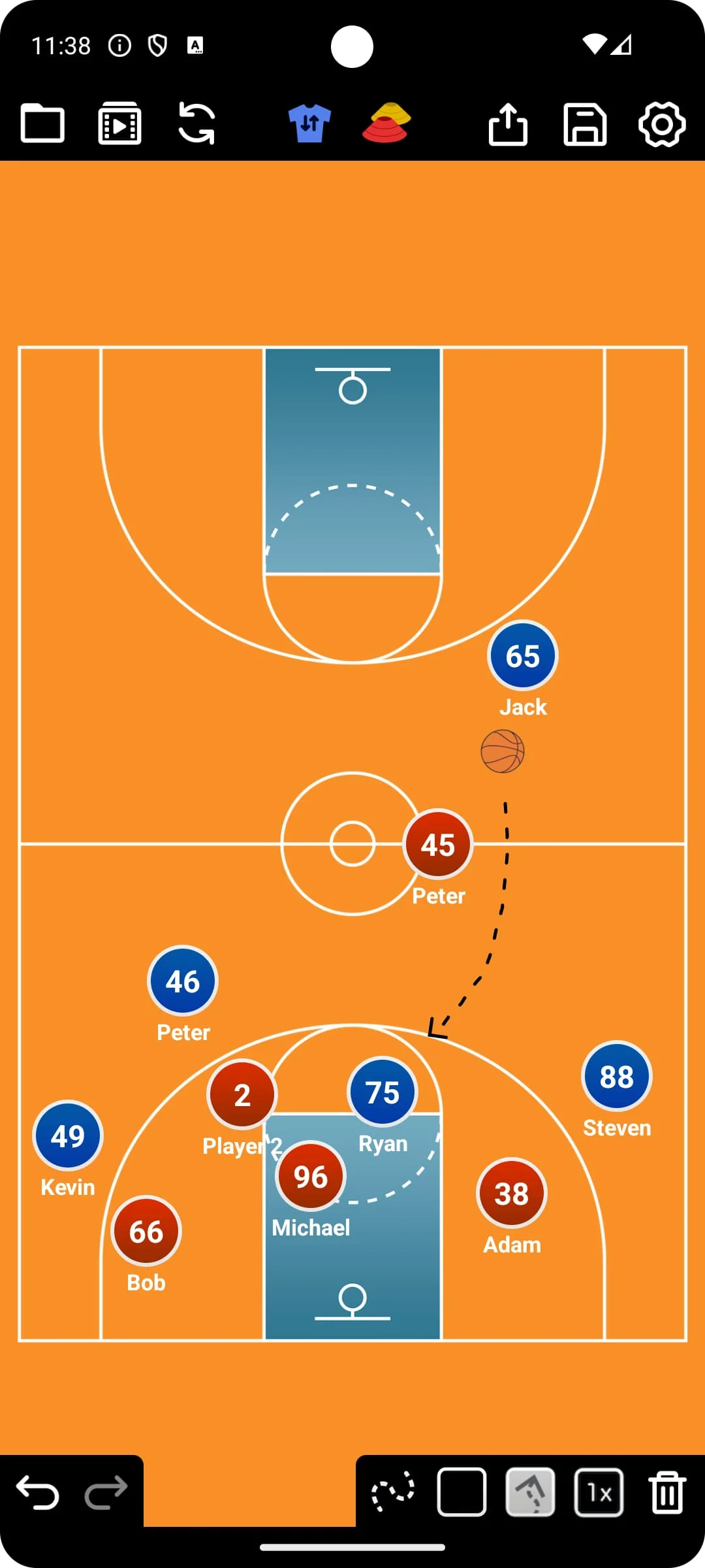 Coach Tactic Board: Basketball Screenshot 1