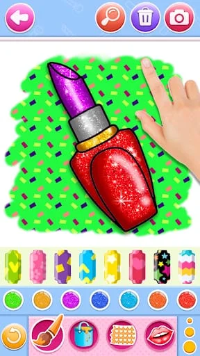 Glitter lips coloring game Screenshot 4