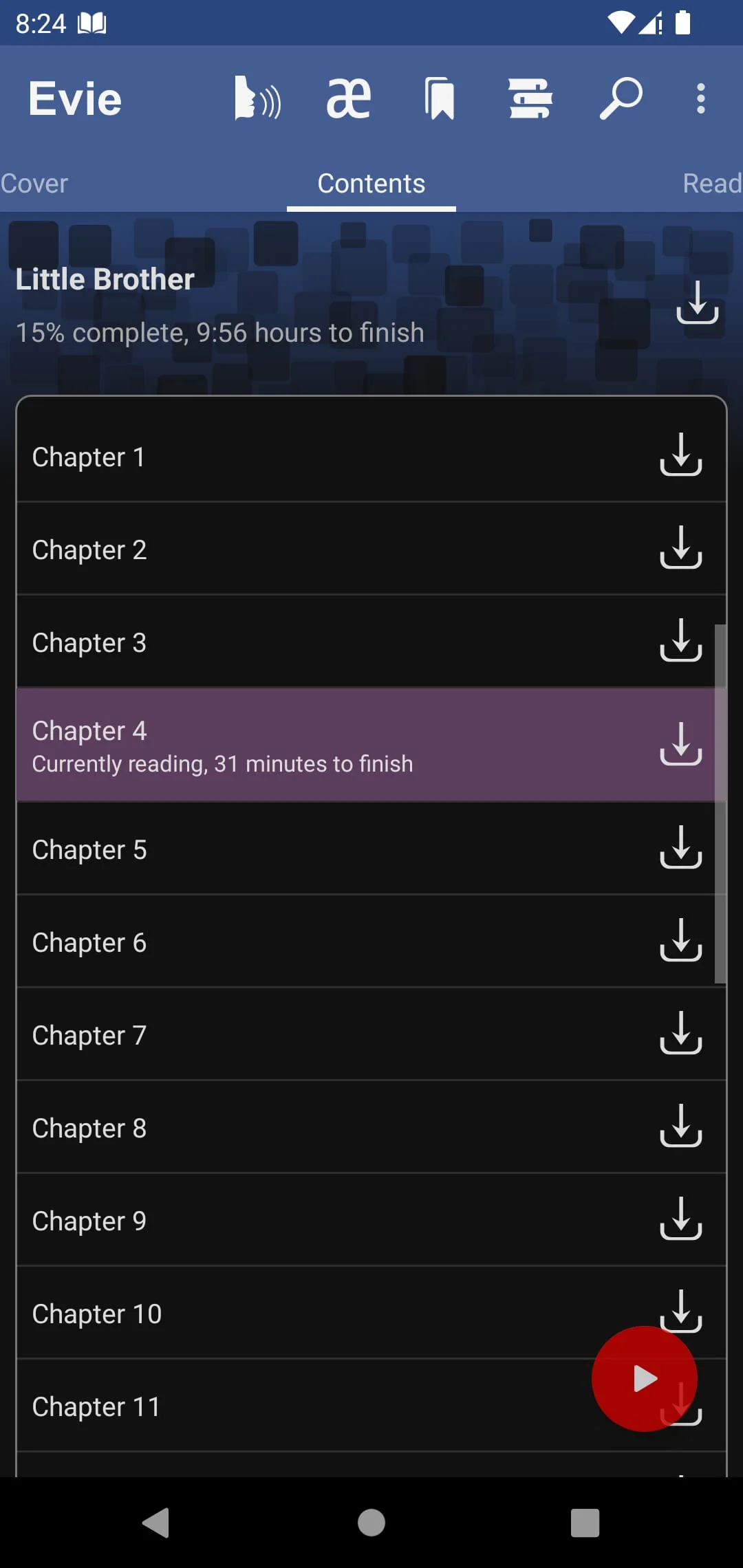 Evie - The eVoice book reader Screenshot 2